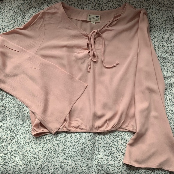 L.A. Hearts Flowy Pink Blouse - Picture 1 of 2